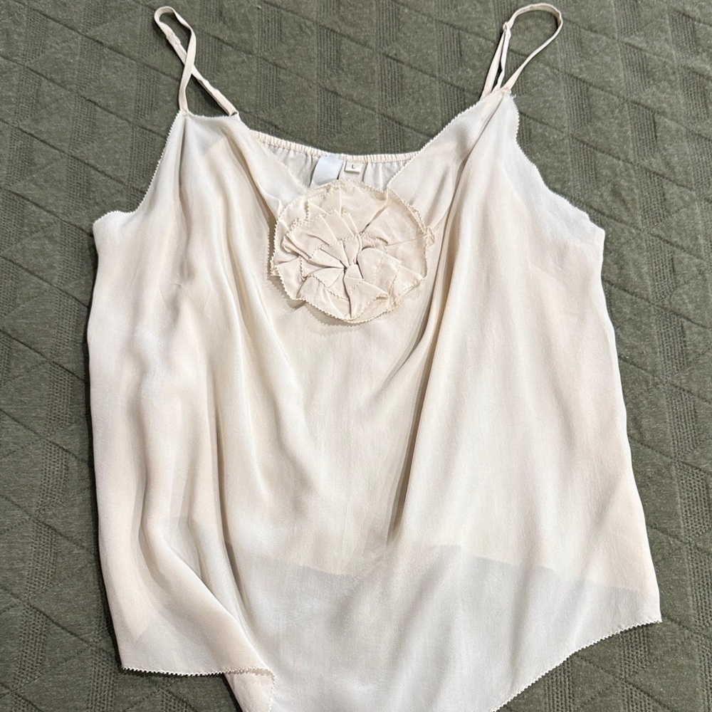 Olivaceous Cream Camisole with Floral Detail